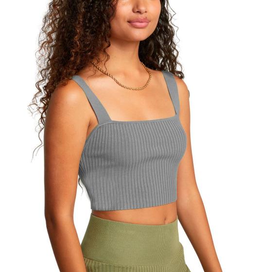 Imagem de Top Cropped Slim Fitness Tecido Ribanado Feminino Casual