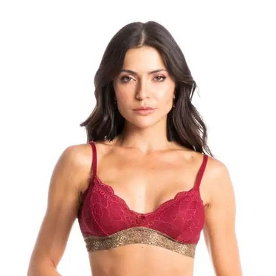 Imagem de Top em Renda Lace Vermelho Escuro Daniela Tombini