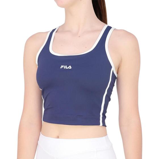 Imagem de Top Fila Slim Line Tennis Sports Club Azul Carbono E Branco