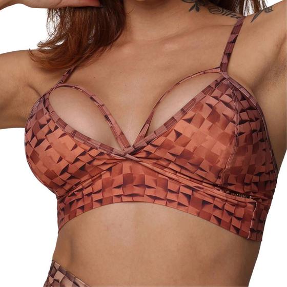 Imagem de Top Fitness Strappy Mosaic Exclusivo Moving