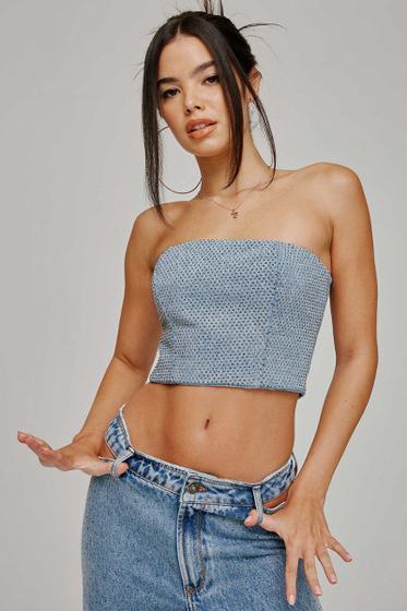 Imagem de Top Jeans Corset Shine My Favorite