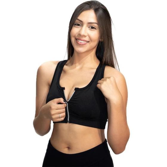 Top Nadador Bojo Zíper Elástico Academia Fitness Corrida Menor preço em Top Nadador Bojo Zíper Elástico Academia Fitness Corrida