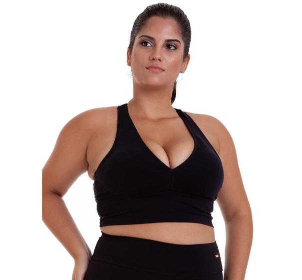 Top plus size supplex basico preto best fit Menor preço em Top plus size supplex basico preto best fit