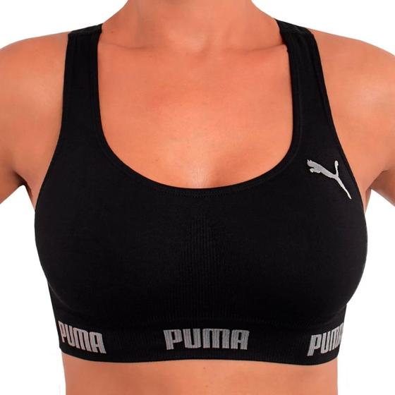 Imagem de Top Puma Original Feminino Academia Fitness Nadador Sem Costura S/ Bojo Ótima Sustentação Confortável 27070