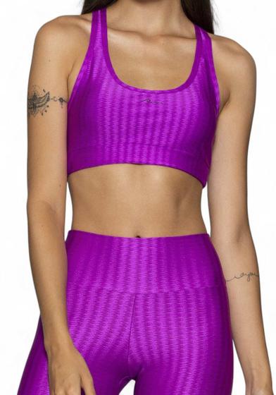 Imagem de Top Run More com alcas cruzadas - feminino - roxo