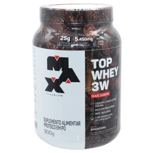 Imagem de Top Whey 3W Mais Sabor Brigadeiro Proteina Max Titanium 900G