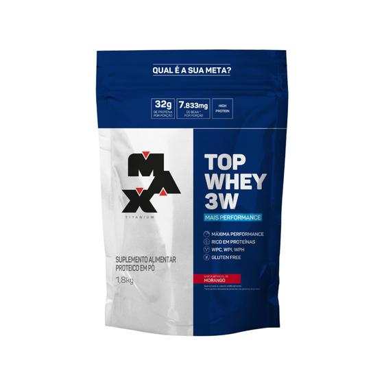 Imagem de Top whey 3W + performance refil, (1,8Kg) - Max Titanium