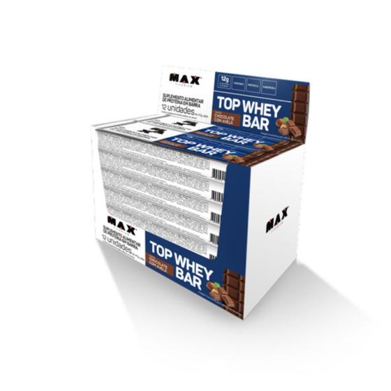 Top Whey Bar Caixa c/ 12 unidades - MAX TITANIUM Menor preço em Top Whey Bar Caixa c/ 12 unidades - MAX TITANIUM
