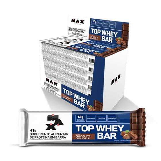 Imagem de Top Whey Bar (Display 12 unid. 41g) - Sabor: Chocolate e Avelã