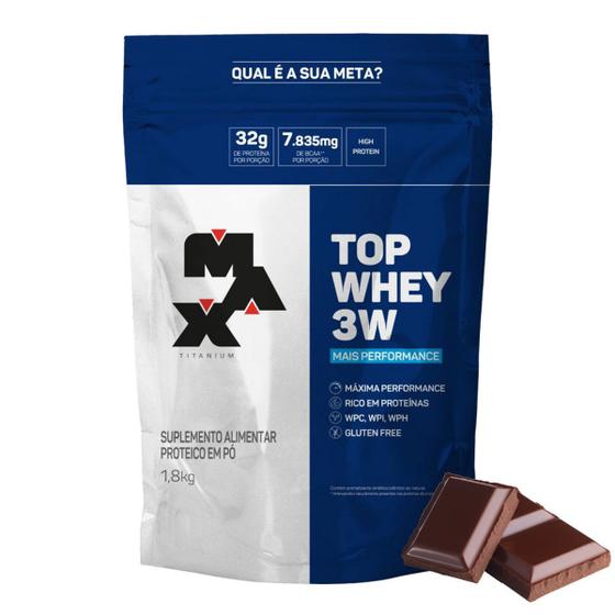Imagem de Top Whey Protein 3w Performance Chocolate 1,8kg Max Titanium