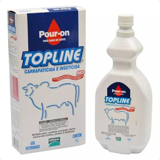 Imagem de Topline Red Pour-On Carrapaticida e Inseticida - 1 Litro