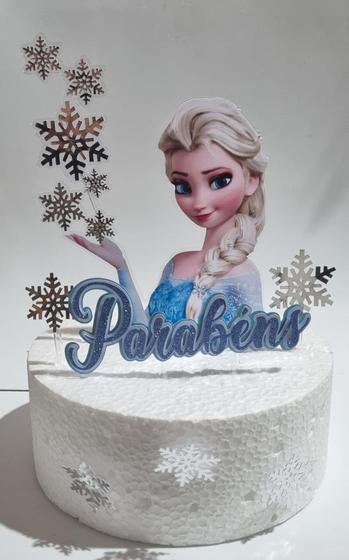 Imagem de Topo De Bolo Frozen Parabéns 7 Peças.