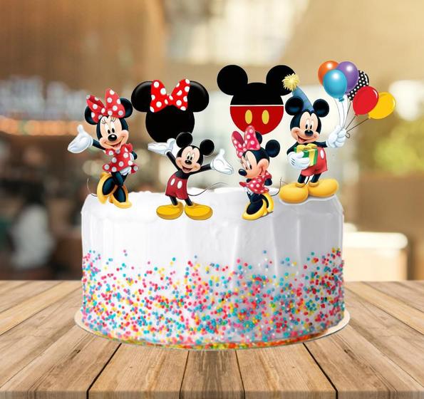 Imagem de Topo de Bolo Mickey e Minnie Papel Foto 230g