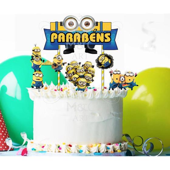 Imagem de Topo De Bolo Minions Topper Decoração