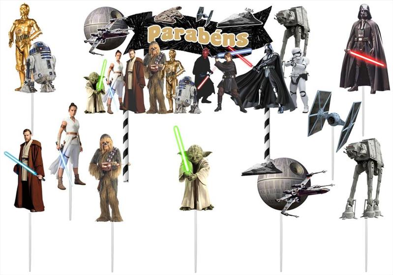 Imagem de Topo de bolo Star Wars 10 peças