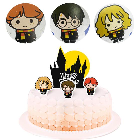 Imagem de Topo de Bolo Topper Harry Potter Kids 4 Itens