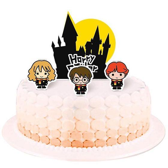 Imagem de Topper para Bolo Festa Harry Potter Kids - 04 unidades - Festcolor - Rizzo Festas