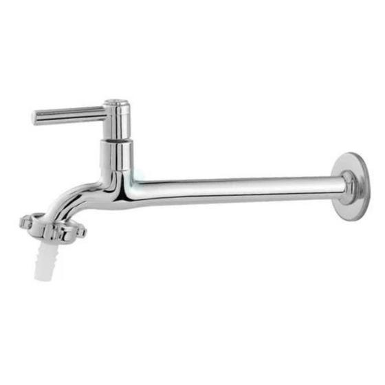 Imagem de Torneira 1/4 de Volta para Tanque e Jardim Cromada 18cm com Bico. Cod 1158 - C60
