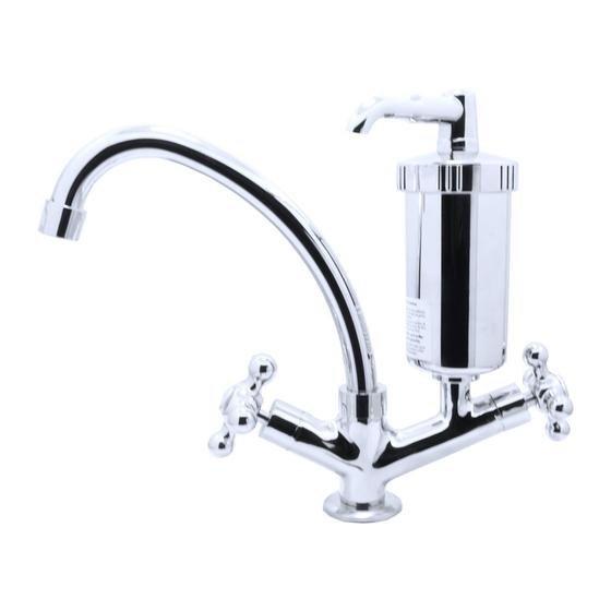 Imagem de Torneira Bancada Cozinha Pia Bancada Filtro Copo ABS Cromado Luxo