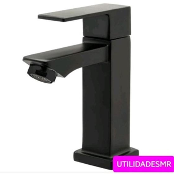 Torneira banheiro lavabo inox preta luxo quadrada luxo sem misturador Menor preço em Torneira banheiro lavabo inox preta luxo quadrada luxo sem misturador