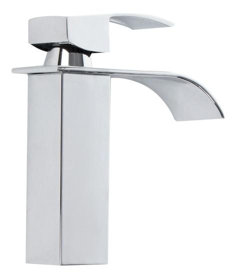 Imagem de Torneira Banheiro Lavabo Monocomando Quadrada Cascata Luxo