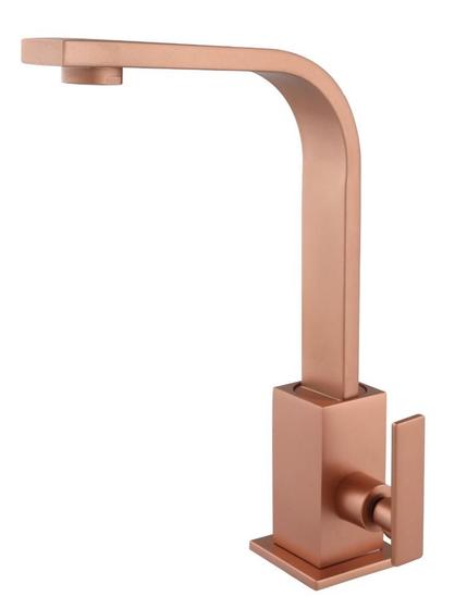 Imagem de Torneira Banheiro Quadrit Rose Gold Luxo Bica Móvel 1/4 de Volta
