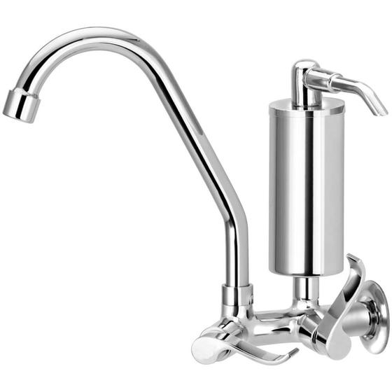 Torneira Bica Móvel Cozinha Parede Com Filtro Slim Metal 1/4 de Volta Menor preço em Torneira Bica Móvel Cozinha Parede Com Filtro Slim Metal 1/4 de Volta