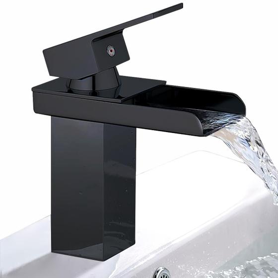 Imagem de Torneira Cascata Banheiro Monocomando Lavabo Quente E Fria