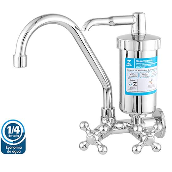 Torneira Com Filtro Abs Para Cozinha De Parede 1/4 De Volta C52 Linha Plus Menor preço em Torneira Com Filtro Abs Para Cozinha De Parede 1/4 De Volta C52 Linha Plus