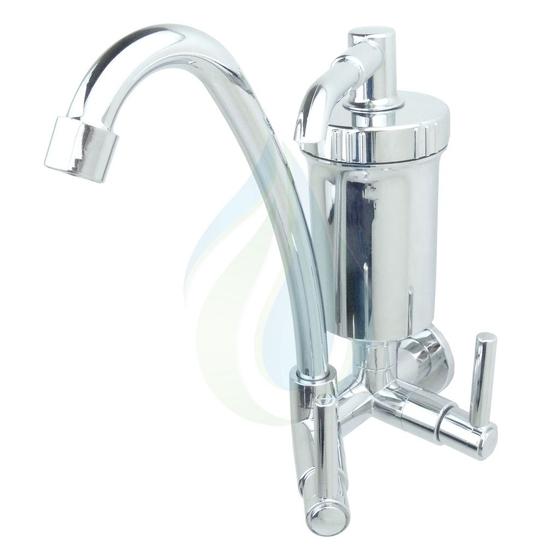 Imagem de Torneira Com Filtro Cozinha Parede 1/4 De Volta Abs Cromado Cód. 2072-1