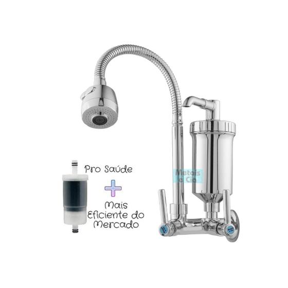 Torneira com Filtro de Parede Gourmet Flexível Cozinha Luxo Menor preço em Torneira com Filtro de Parede Gourmet Flexível Cozinha Luxo