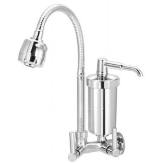 Torneira Com Filtro Gourmet Pia Cozinha De Parede Metal Inox 2167 Menor preço em Torneira Com Filtro Gourmet Pia Cozinha De Parede Metal Inox 2167