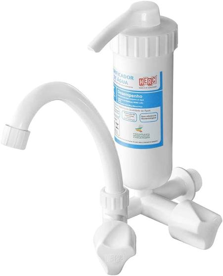 Torneira Com filtro Purificador Filtro De Agua Branco Herc bica movel parede ou mesa/bancada Original ja inclusa a vela/refil Menor preço em Torneira Com filtro Purificador Filtro De Agua Branco Herc bica movel parede ou mesa/bancada Original ja inclusa a vela/refil