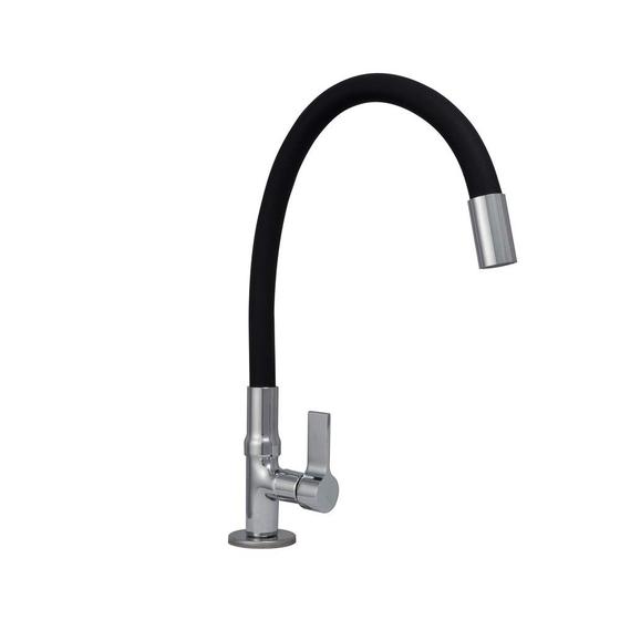 Imagem de Torneira Cozinha Bancada Gourmet Colors Mangueira Silicone Preta CasaGrande Mundial - Um Novo Conceito.
