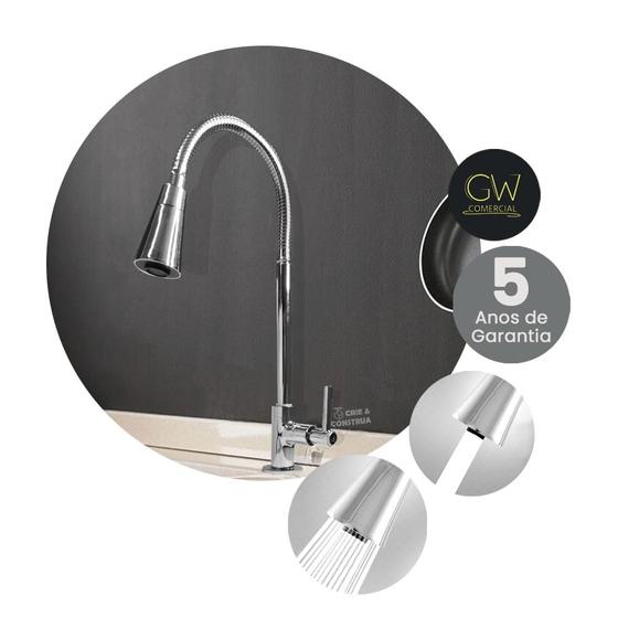 Torneira Cozinha Bancada Gourmet Cromado Metal Inox Gw Comercial é boa?