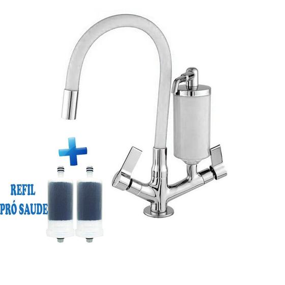 Imagem de Torneira Cozinha Filtro Bancada Flexível C-70 Safira Copo Color Várias Cores Cód. 2135
