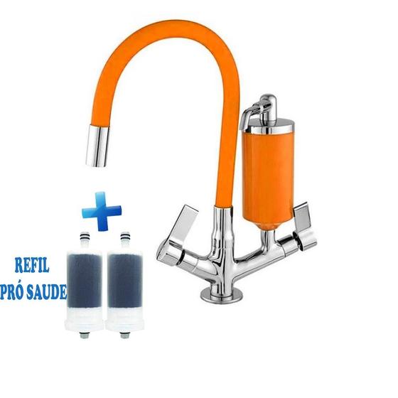 Imagem de Torneira Cozinha Filtro Bancada Flexível C-70 Safira Copo Color Várias Cores Cód. 2135
