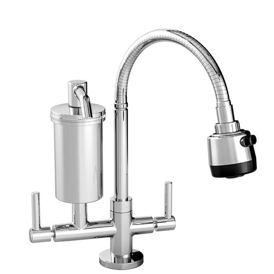 Torneira Cozinha Gourmet Com Filtro Bancada 1/4 Volta Modelo 2168 C70 FA Menor preço em Torneira Cozinha Gourmet Com Filtro Bancada 1/4 Volta Modelo 2168 C70 FA