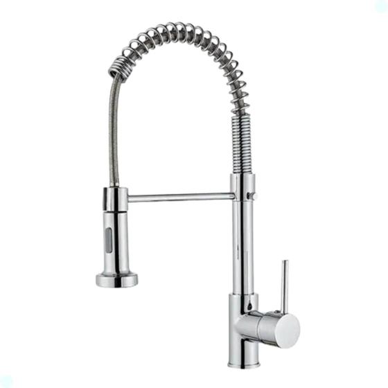 Torneira cozinha gourmet misturador monocomando bancada spray cromada Menor preço em Torneira cozinha gourmet misturador monocomando bancada spray cromada