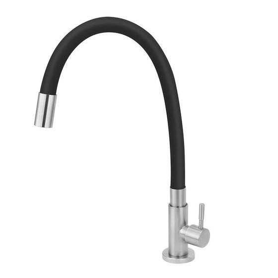 Torneira Cozinha Inox Flexível Gourmet Preto 304 é boa?