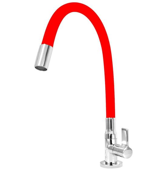 Torneira Cozinha Mesa Flexível Luxo Color Red C-65 Menor preço em Torneira Cozinha Mesa Flexível Luxo Color Red C-65