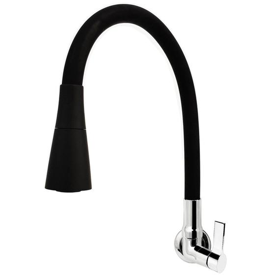 Torneira cozinha parede gourmet Preta cone Preto 1/4 volta c70 Menor preço em Torneira cozinha parede gourmet Preta cone Preto 1/4 volta c70