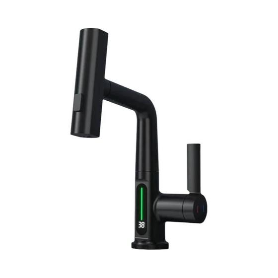 Imagem de Torneira de Banheiro com Display Digital e Temperatura Ajustável - Design Cascata 3 Vias