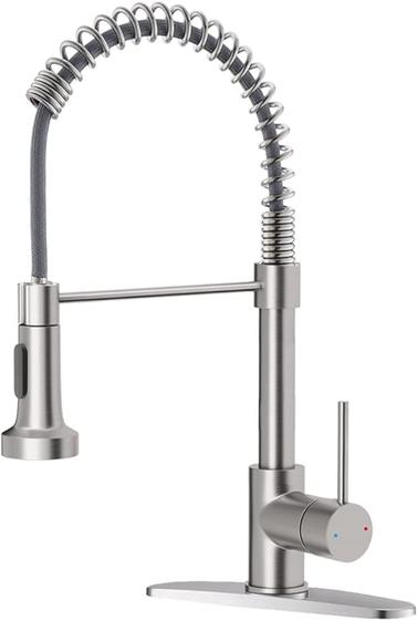 Torneira De Cozinha Pulverizador Suspenso Aço Inoxidável - OWOFAN Imagem de Torneira De Cozinha Pulverizador Suspenso Aço Inoxidável