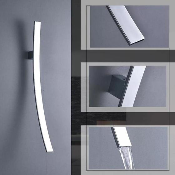 Torneira De Parede Banheiro Inox Escovado Moderna Luxo Monocomando Menor preço em Torneira De Parede Banheiro Inox Escovado Moderna Luxo Monocomando