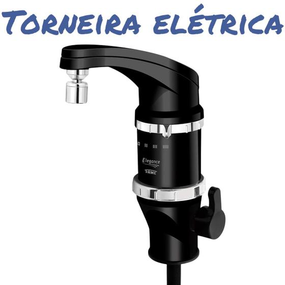 Imagem de Torneira Elétrica Bancada Mesa 4temp 220v - Elegance Fame - Preta