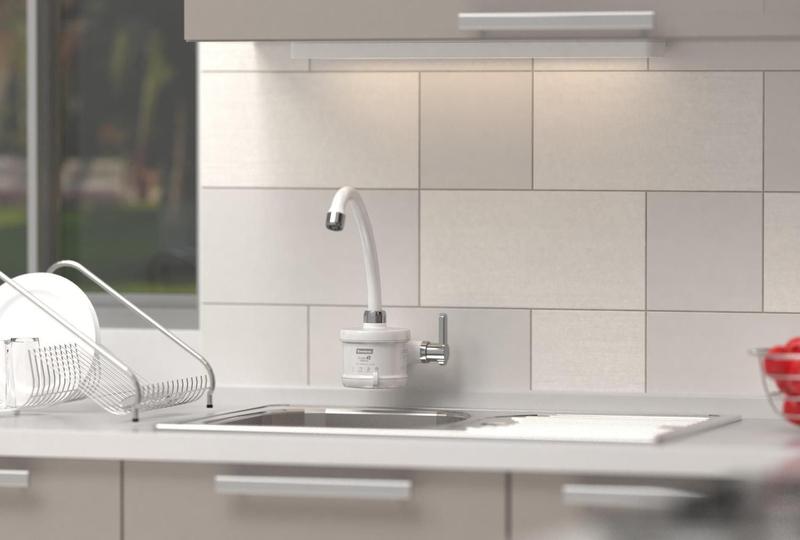 Torneira Elétrica de Parede Agua Quente Para Cozinha Aquecida 110v ou ...