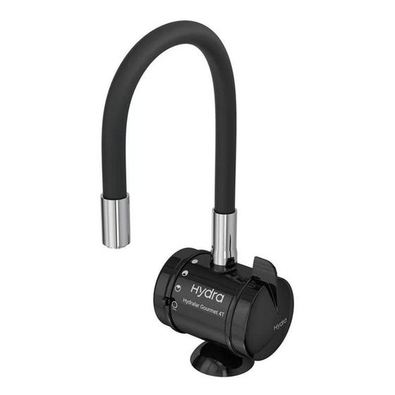 Torneira Elétrica Hydra Hydralar Flex Gourmet 4t De Bancada Preta Menor preço em Torneira Elétrica Hydra Hydralar Flex Gourmet 4t De Bancada Preta