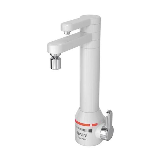 Torneira Elétrica Hydra PuraVitta com Purificador de Parede Branca - 127v 5500w Menor preço em Torneira Elétrica Hydra PuraVitta com Purificador de Parede Branca - 127v 5500w