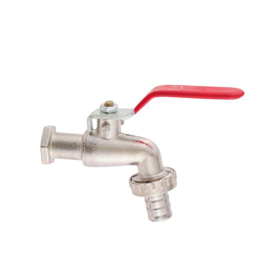 Imagem de Torneira Esfera Jardim Tanque Com Bico 1/2 X 3/4 Inox